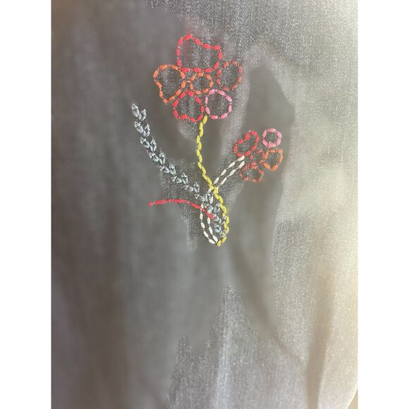 VTG Napa Valley Petites Womens Patchwork Denim Button Down Shirt Top SMALL Jean - Picture 9 of 16